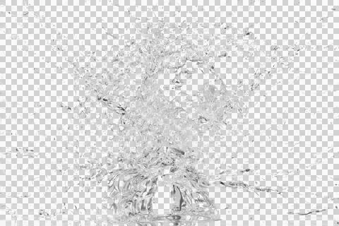 Dynamic high-speed capture of a vibrant water splash erupting Stock Photos