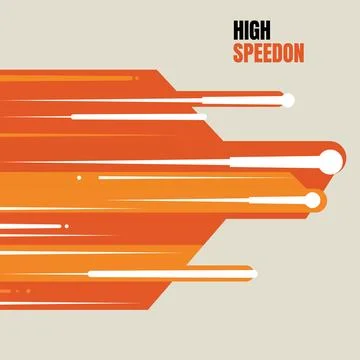 Dynamic High Speed Motion Lines Flat Vector Background Design Stock Illustration