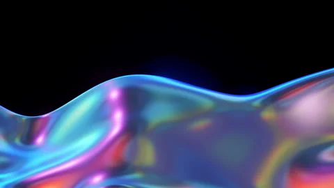 Dynamic Holographic Fluid Wave Motion Background Stock Footage 327522990