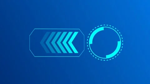 Dynamic HUD Element with Progress Bar Stock Footage 317065090