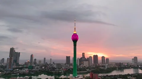 A dynamic hyperlapse capturing Colombos bustling cityscape, modern skyline,.. Stock Footage 328945556