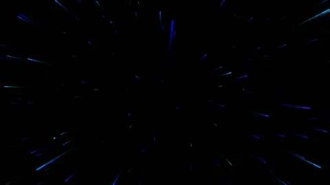 Dynamic Hyperspace Jump Effect with Blue and Purple Star Trails Stock Footage 339181143