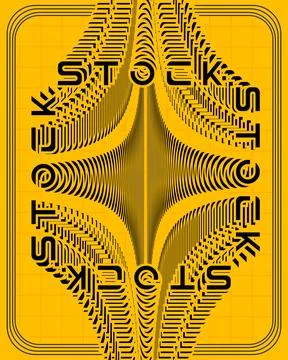 Dynamic Hypnotic Swirl Poster Bold Geometric Type Modern Wall Art Design Stockillustratie