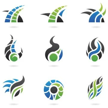 Dynamic icons Stock Illustration