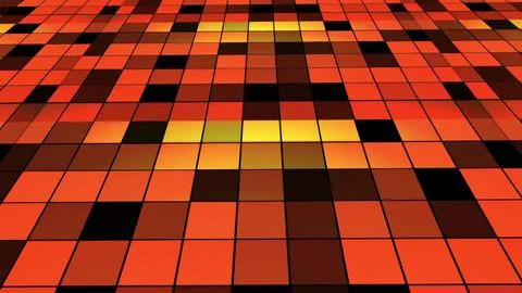 Dynamic illuminated disco floor with perspective view Stock Photos