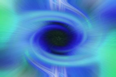 Dynamic illuminated neon lights with speeding light trails in 3d render, cr.. Stock Illustration