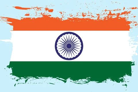 Dynamic Indian Flag Vector: Vibrant National Pride Illustrazione stock
