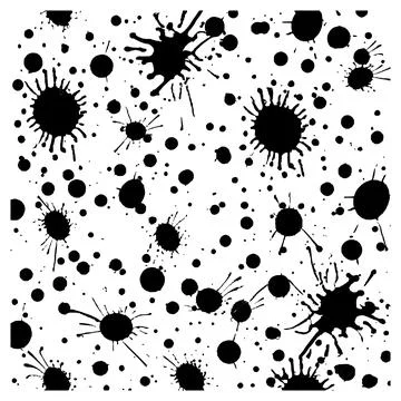 Dynamic Ink Splash Abstract Vector Silhouette Design  Visual Impact in Mono.. Stock Illustration