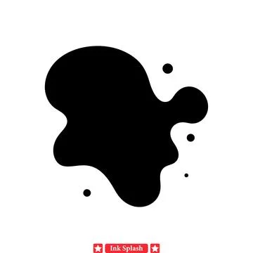 Dynamic Ink Splash Vector Elements  Add Movement and Flow to Your Designs Stock Illustration