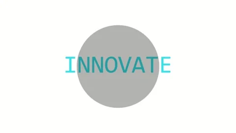Dynamic 'Innovate' text animation with modern reveal effect, symbolizing cr.. 库存影片 330280166