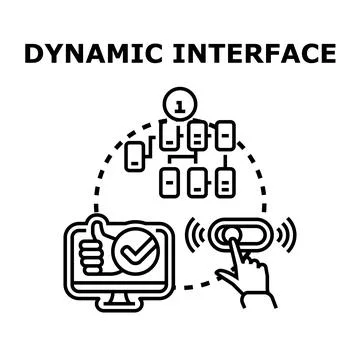 Dynamic interface developing new user experience and control Stock-Illustration