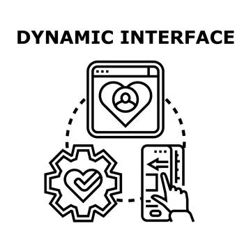 Dynamic interface evolving for personalized user experience Stock Illustration