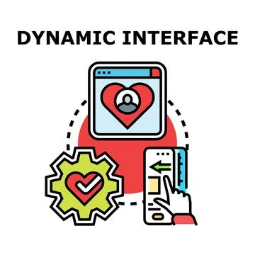 Dynamic interface evolving for personalized user experience Stock Illustration