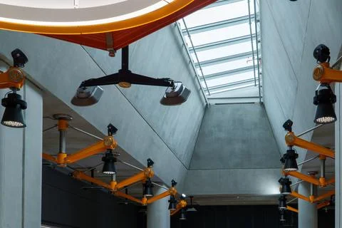 Dynamic interior view of Arden Station on Metro Tunnel opening day, highlig.. Stock Photos