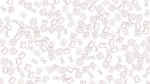 Dynamic Internet Communication Technology Icons Abstract Network Background.. Stock Footage 335938004