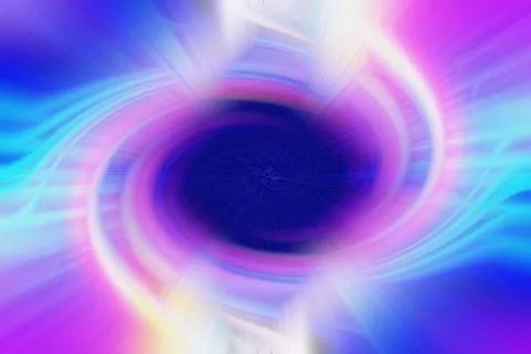 Dynamic interplay of colorful blurred gradient radial motion background, re.. Foto stock