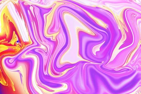 Dynamic interplay of colors fluidity and digital forms orange pink purple p.. Foto stock