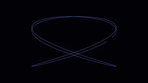 Dynamic intersecting blue paths on black screen for modern technology visua.. Stock Footage 343631307