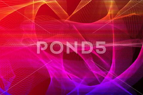 Dynamic Intertwined Light Lines Abstract Digital Artwork PSD Template