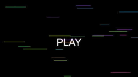 Dynamic intro with vibrant lines and a "play" reveal Stock Footage 327625833