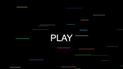 Dynamic intro with vibrant lines and a "play" reveal Stock Footage 327946068