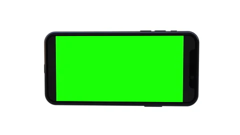 Dynamic iphone smartphone with green screen Stock Footage 153602834
