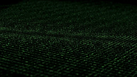 Dynamic Isometric lightning grid green Stock Footage 104097245