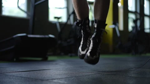 Dynamic Jumping during an Athletic Training Session is crucial for improvement Video stock 305122944