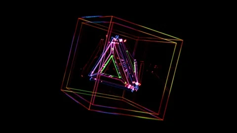 Dynamic kaleidoscope patterns for immersive music experiences Stock Footage 296217881