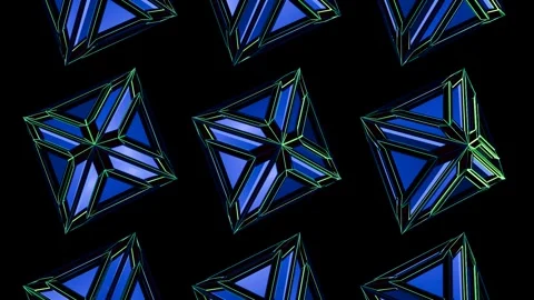 Dynamic kaleidoscope patterns for vibrant VJ loops at parties Stock Footage 296218183