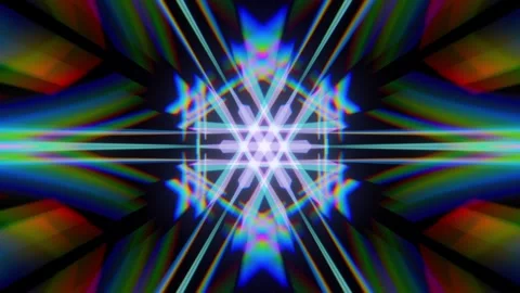 Dynamic kaleidoscopic patterns for immersive VJ loop experiences Video stock 293290063