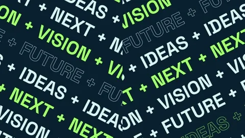 Dynamic Kinetic Typography Background with Future Vision and Ideas Stock Footage 344849127