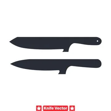 Dynamic Knife Vector Set  Essential Additions to Your Creative Toolbox Stock Illustration