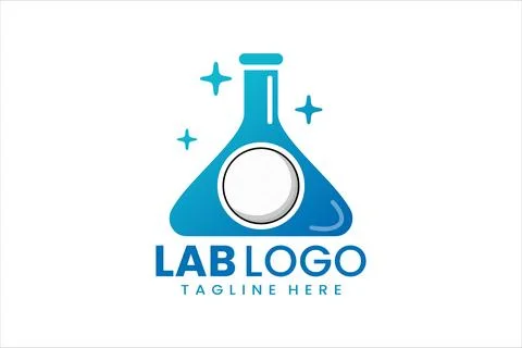 Dynamic Laboratory and Golf Logo Design Illustrazione stock