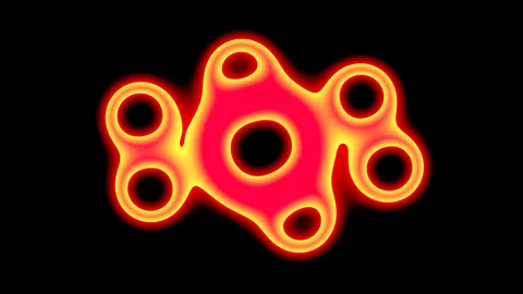 Dynamic Lava Gear Pattern Animation Stock Footage 291077389