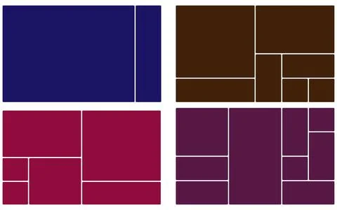 Dynamic layout grid template pack for flexible and balanced design planning Stock Illustration