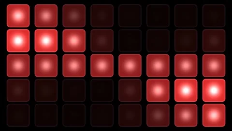 Dynamic LED grid light display Stock Footage 340179965