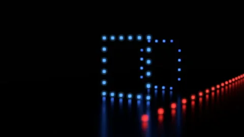 Dynamic LED Light Show. Stock Footage 134370932