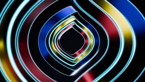Dynamic led tunnel pattern creating endless loops for immersive backgrounds Stock Footage 293766400