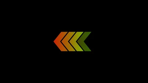 Dynamic Left Arrow Icon Animation – Smooth Motion Graphic Stock Footage 282577218