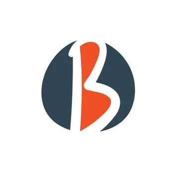 Dynamic Letter B Logo Simple design. Gradient Purple Pink Color. Modern Logo Stock Illustration