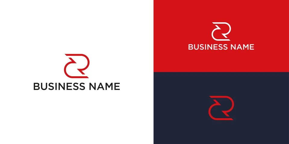 Dynamic Lettermark Logo with initial R Stock Illustration