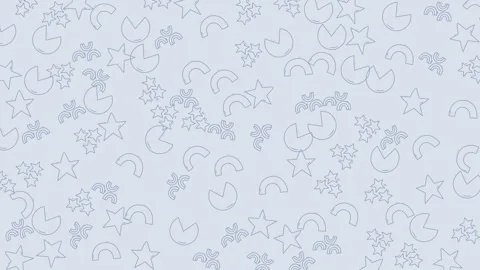 Dynamic light blue background with floating geometric shapes and stars moti.. Stock-Footage 333488840