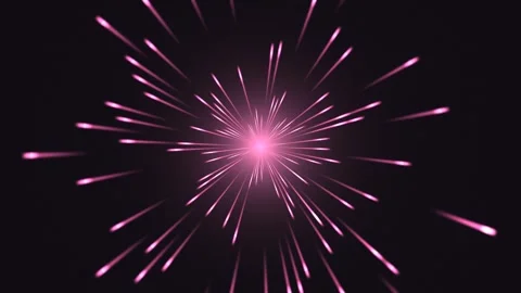 Dynamic light burst in pink color on dark background Vídeo Stock 338226530