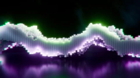 Dynamic light columns rise and fall, fluctuate and cycle as the background. Stock Footage 328500146