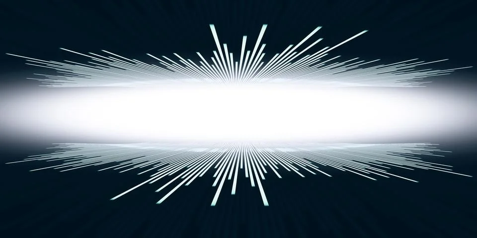 Dynamic light explosion abstract light lines technology 3d illustration Stock Illustration