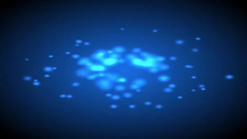Dynamic light particles radiate from a central point, creating an energetic Stock Footage 323711011