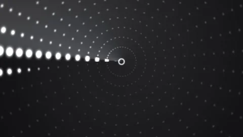 Dynamic light patterns create circular shapes in dark Stock Footage 339518275
