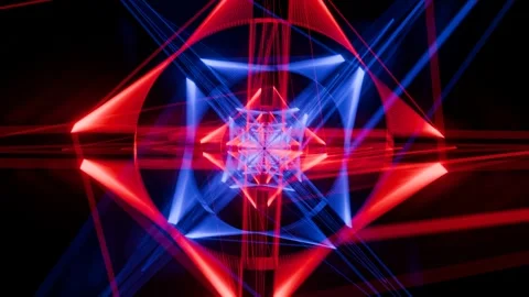 Dynamic light patterns create mesmerizing visuals for vibrant music performances Video stock 292095397