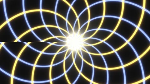 Dynamic light patterns create swirling shapes in dark Stock Footage 339335703
